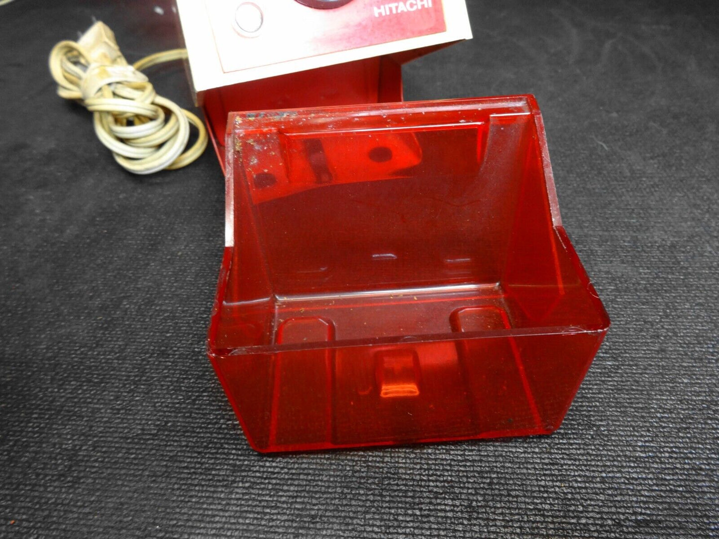 VINTAGE  HITACHI PH-10 ELECTRIC PENCIL SHARPENER - Red Face / Bin