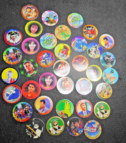 Mighty Morphin Power Rangers Pogs - 37 Pieces